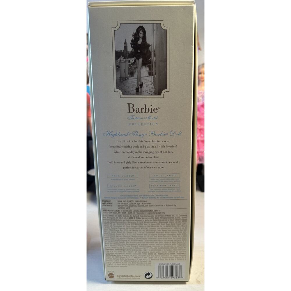 Barbie BFMC Highland Fling Silkstone Gold Label NRFB Complete Limited Edition - Picture 5 of 5